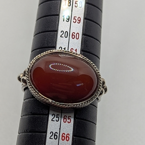 Silver Carnelian Ring - Picture 1 of 5